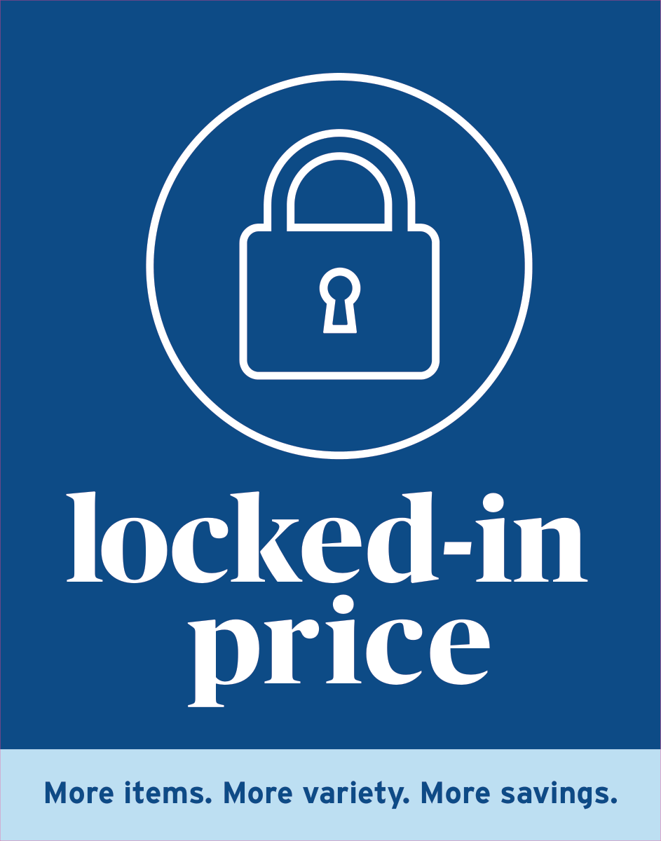 Stanchion Sign locked-in price artwork